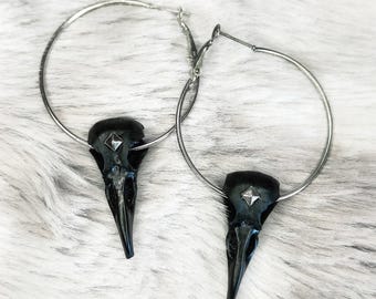 RAVEN MINI HOOPS - Black -