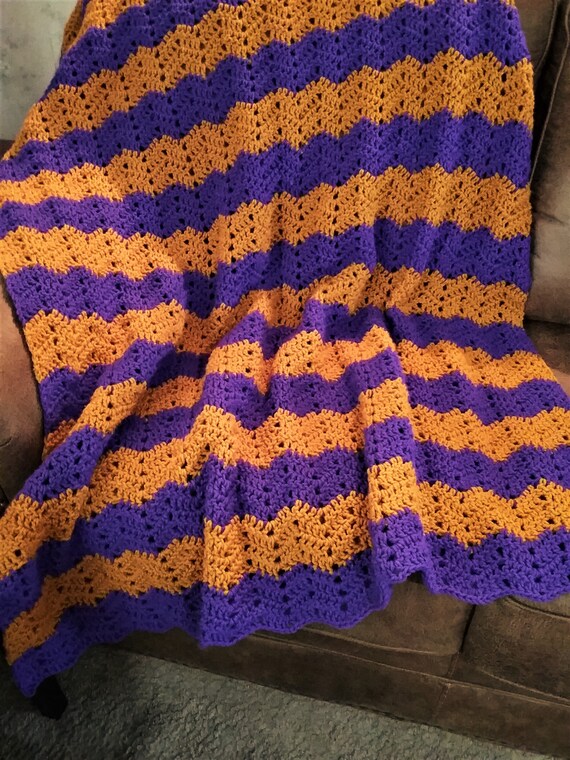 Team Spirit Ripple Afghan Etsy