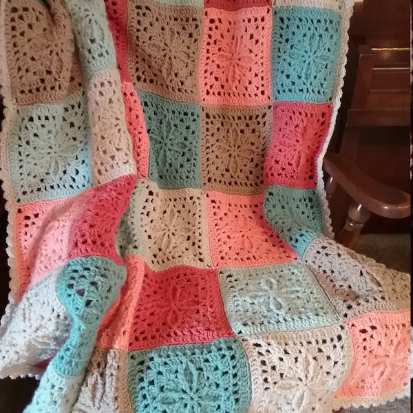 Beach Cottage Crocheted Afghan