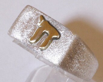 Chai jewelry Jewish gifts from Israel Silver ring chai gold Jewish jewelry ring