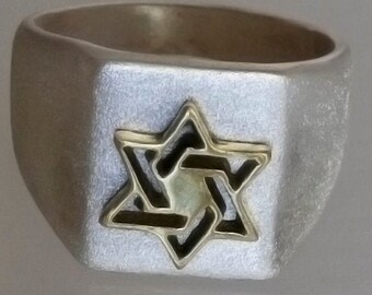 Star of David ring Silver Signet Ring Magen David Jewish jewelry ring Bat mitzvah gift Meaningful gift Hebrew star of david