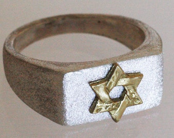 Star of David ring men Signet ring women Jewish star ring Magen David ring Star of David signet ring