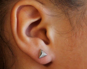 Stud earrings white gold Small dainty earrings Minimalist earrings studs Stud earrings for men