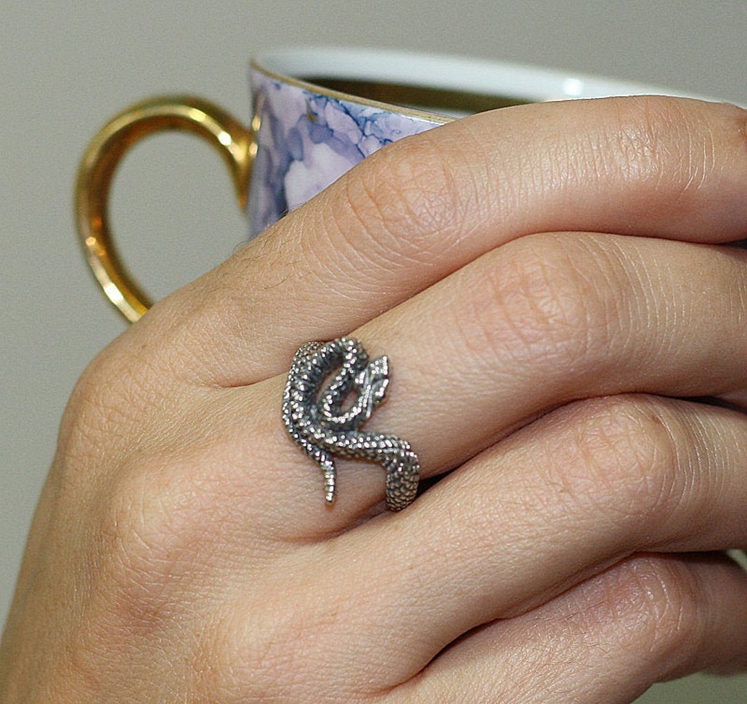 Snake Ring Sterling Silver Snake Rings Men Meaningful Gifts for