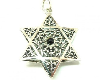 Star of David necklace women Jewish jewelry star of David necklace charm Protective necklace