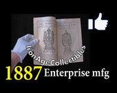 Antique 1887 Enterprise Coffee Grinder Mill (Price List) Recipe Hardware Catalog (The Earliest Enterprise mfg Catalog now Available)