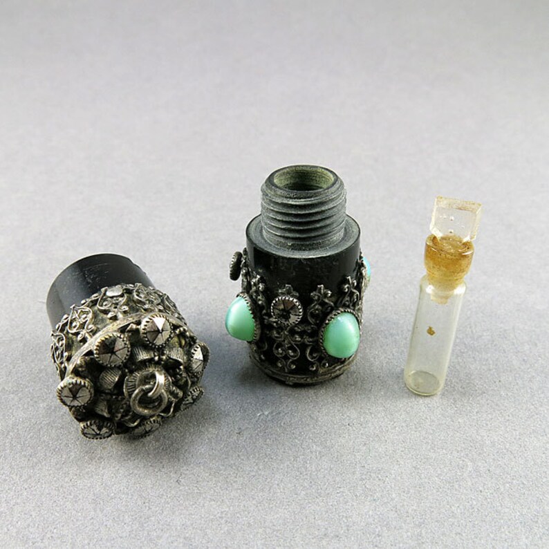 Vintage Parfume Bottle Pendant Jewelry Supplies Antiques Collectibles Craft Spplies