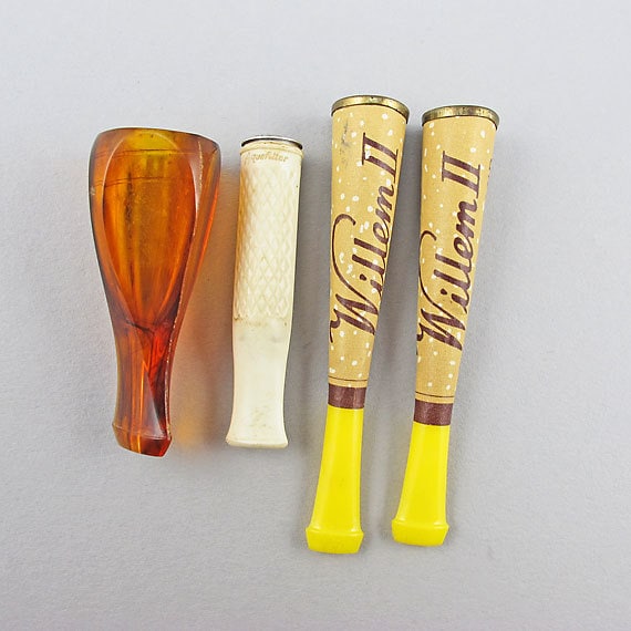 Vintage Cigarette Holders 4 Smoking Collectibble Advertising Dutch  Collectibles European Antiques Collectables