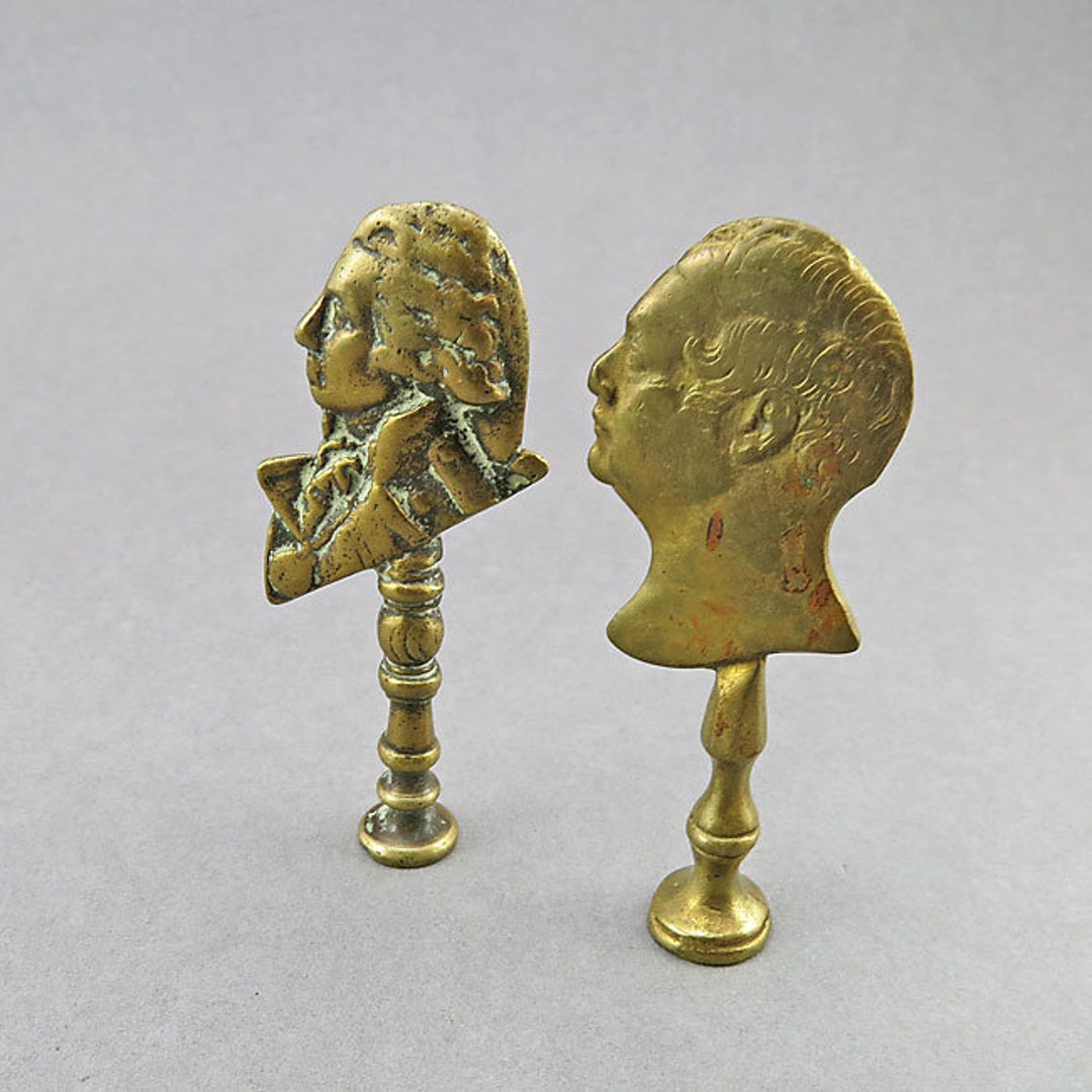 Antique Pipe Tampers 2 Brass Smoking Collectibles Tobaccaiana