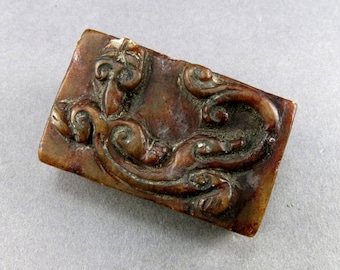 Antique Chinese Belt Hook In Carved Soap Stone Asian Arts Oriental Arts And Collectibles