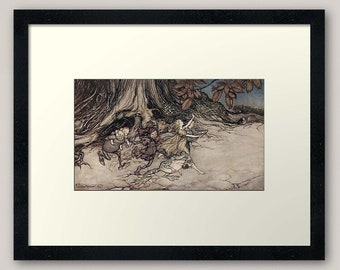 Arthur Rackham Peter Pan "When they think you are not looking they skip along pretty lively  Print