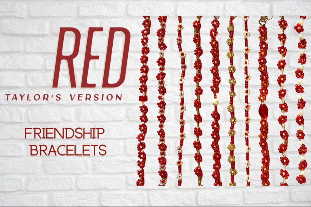 Red Friendship Bracelets Etsy