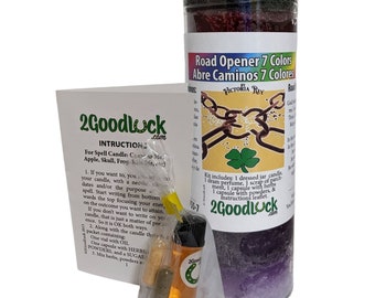 Road Opener 7 Colors Dressed Candle Kit - Abre Caminos 7 Colores