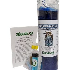 Holy Death Court Case Dressed Candle Kit - Santa Muerte Caso de Corte
