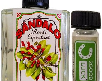 Sandalwood, Spiritual Oil  With 1 Dram Perfume Set / Aceite Espiritual Sándalo