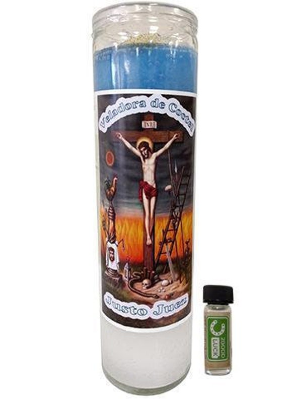 Just Judge Candles, Just Judge White Glass Candle, Vela De Justo Juez