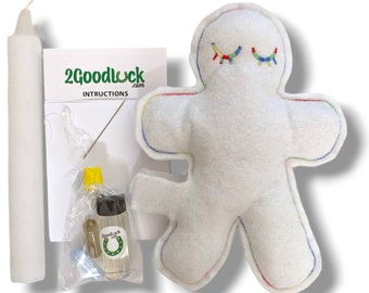 Healing & Cleansing White Poppet / Voodoo Doll Kit