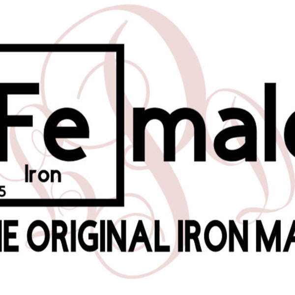 Female the Original Iron Man Digital Download SVG