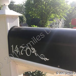 Custom Vinyl Mailbox Numbers - Free shipping