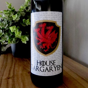Game of Thrones Wine Labels Digital File Targaryen Wedding Centrepiece ...