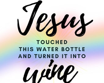 Rolig Jesus vinetikett - Digital fil