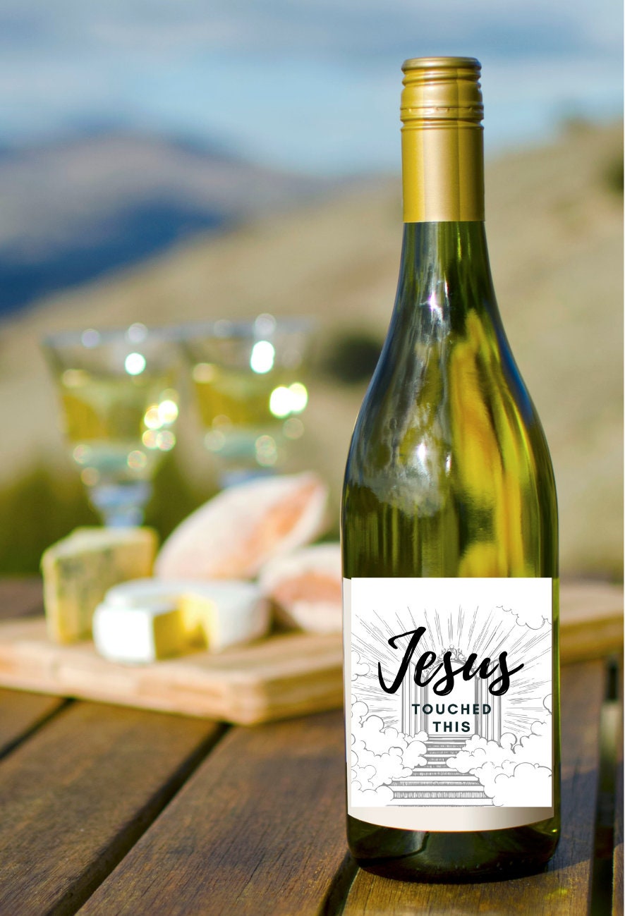 Jesus Label Funny Jesus Wine Label - Digital File - Etsy