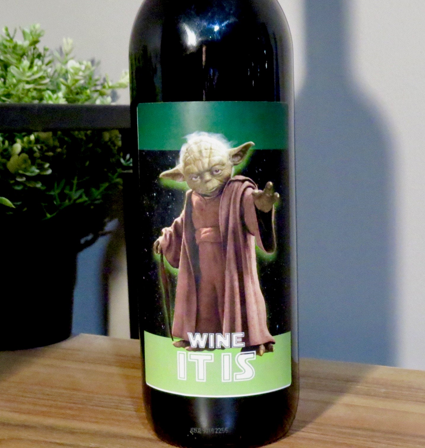 Made for my Star Wars geek son! Made out of a wine bottle, used