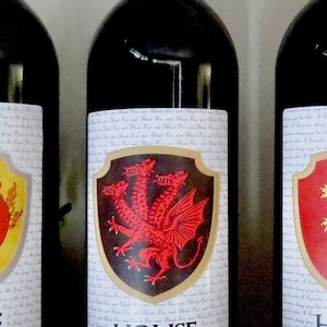 Game of Thrones Wine Labels Digital File Targaryen Wedding Centrepiece ...