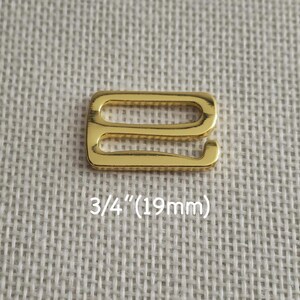 19mm Gold Metal Bra G-Hooks for Swimwear Bra Making, 2/500 pcs.