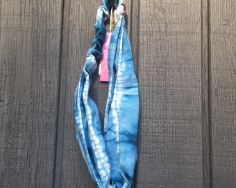 Blue Shibori Dyed Headband