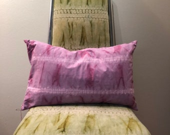 Pink Shibori Dyed Pillow Case