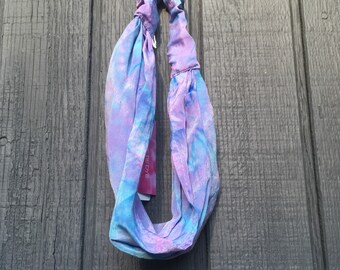 Purple and Blue Silk Headband