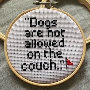 Red Flag Cross Stitch (Dogs)