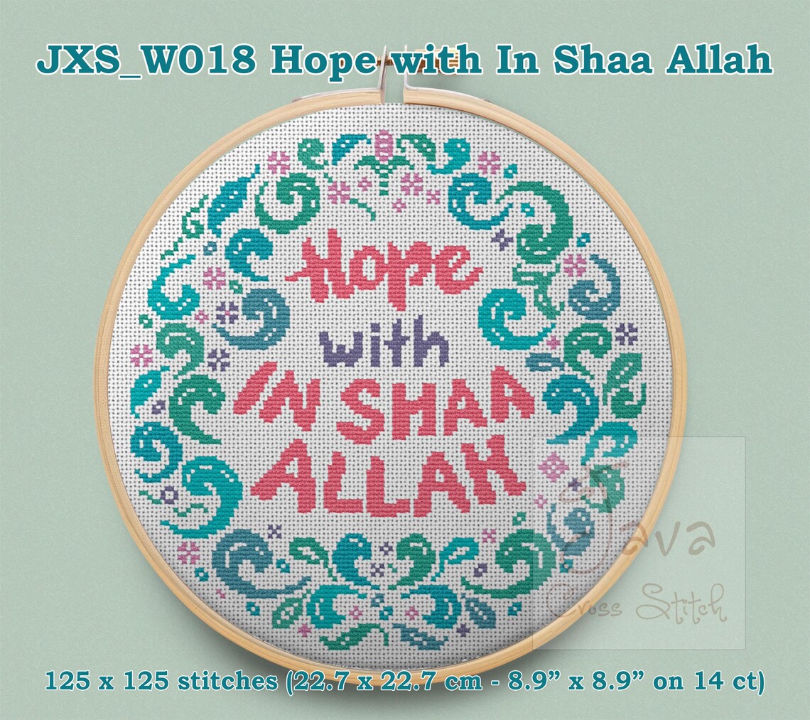 Islamic Boho Decoration HOPE With INSHAA ALLAH (pastel Colors ...