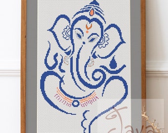 Ganesh/Ganapati/Vinayaka #2 Instant Download PDF Cross Stitch Pattern