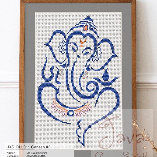 Ganesh/Ganapati/Vinayaka #2 Instant Download PDF Cross Stitch Pattern