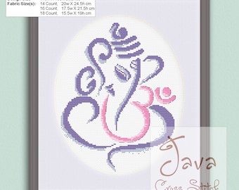 Ganesh/Ganapati/Vinayaka Descarga instantánea PDF Patrón de punto de cruz