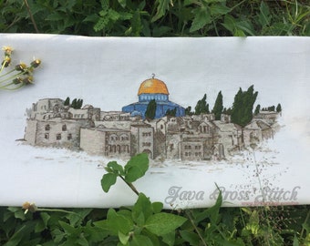 Qubbat como Shakrah / Cúpula de la Roca - Descarga instantánea de gráficos de punto de cruz en PDF