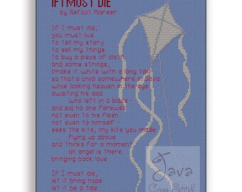 Gráficos de punto de cruz en formato PDF de la serie "Si debo morir" para recaudar fondos