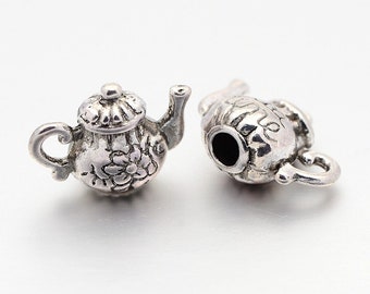 TS234 Gold or Silver Ornate Cute Birds 20mm x 11mm 10 x Owl Charms
