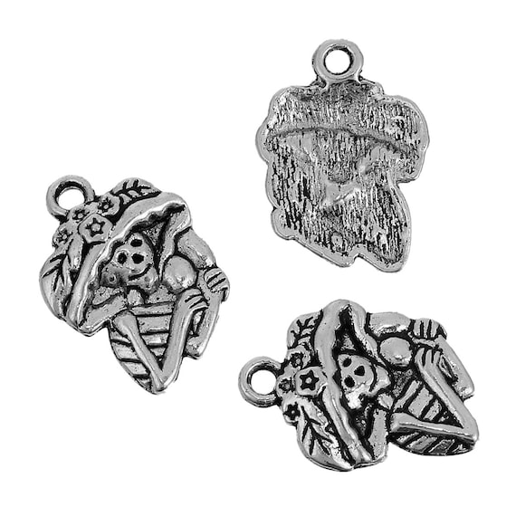 Antique Bronze Ships Anchor /& Chain Charms Pirate 32mm x 27mm NF LF CF TS385