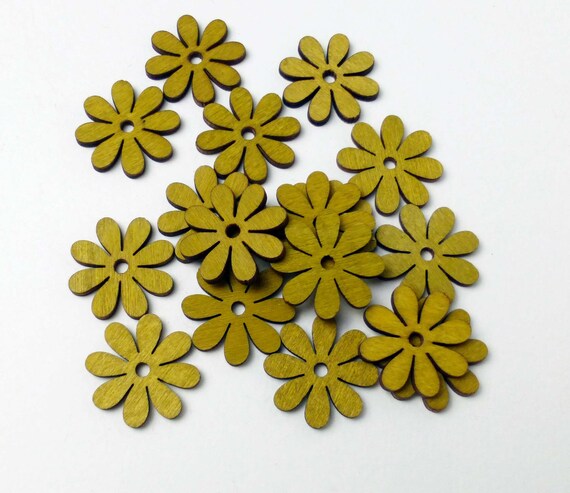 10 Pack Wooden DAISY FLOWER Shape Craft Blank Embellishment DASIY FLOWER