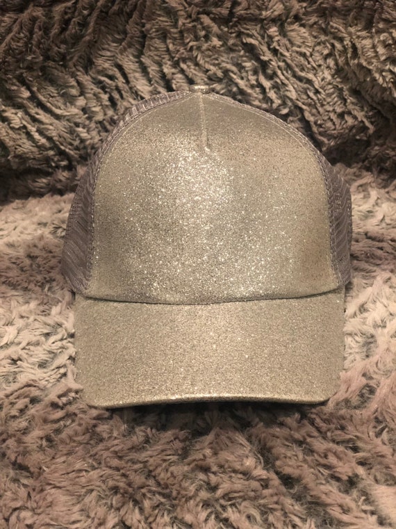 glitter ponytail cap