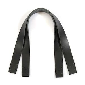 14.5 byhands 100% Genuine Leather Purse Handles/Tote Bag Straps 24-3702 Black