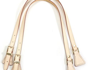 24.8" byhands Genuine Leather Adjustable Buckle Shoulder Bag Straps Gold Style Ring (32-6402)