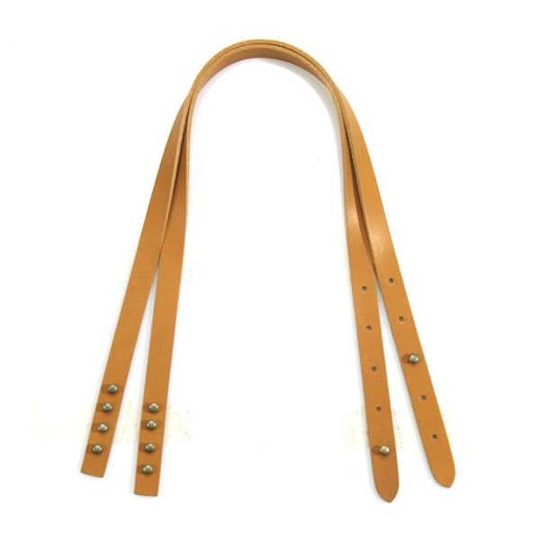 24" byhands 100% Genuine Leather Buckle Shoulder Bag Straps with Rivet (32-6115)