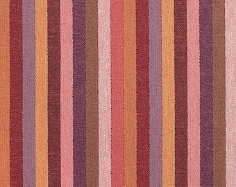 Korean Yarn Dyed Fabric - Byhands 100% Cotton Multi Stripe Pattern, Cranberry Tone (EY20091-E)