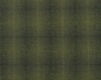 byhands 100% Cotton Yarn-Dyed Fabric, Mini Gradation Checkered Pattern, Green (EY20062-E)