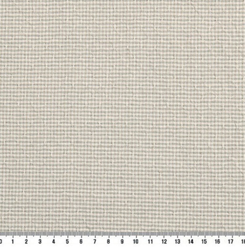 byhands 100/% Cotton Yarn Dyed Fabric Royal Dobby Check Patern EY20086-N Ash Green