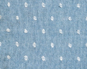 Yarn Dyed Fabric - Byhands 100% Cotton Milk Dot Pattern Checkered Series, Sky Blue (EY20084-6)